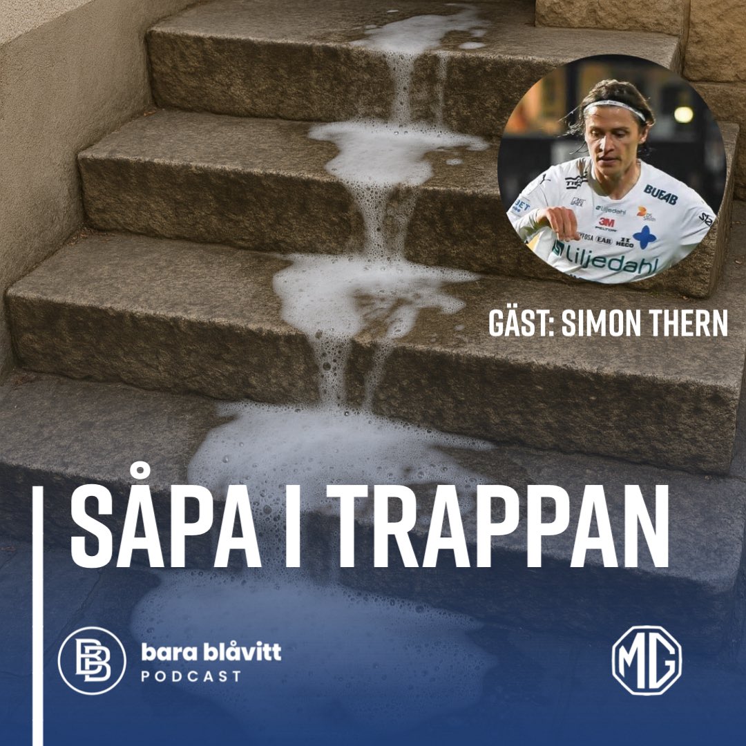 668. Såpa i trappan (Gäst: Simon Thern)
open.spotify.com/episode/3BKF0e…

Simon Thern ger oss läget i Värnamo inför matchen på lördag, och berättar om ”kvartsamtals-incidenten” tidigare i år samt varför han inte tror på konkurrens. Patrik gräver på Blåvitts hemsida och hittar NYHETER!