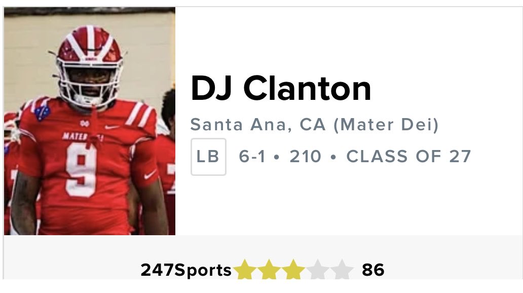 texaselite_'s tweet photo. Elite 2027 Mater Dei (LB) ⁦@DailonClanton09⁩ had a strong showing in week #1 - Big Hitter with closing speed, strength and grit. I’m betting all my money on him this season ⁦@CoachAkina⁩ ⁦@CoachIsh_⁩ ⁦@JayValai⁩ ⁦@TheStandard_Co⁩ https://t.co/5RUPR7sNKD