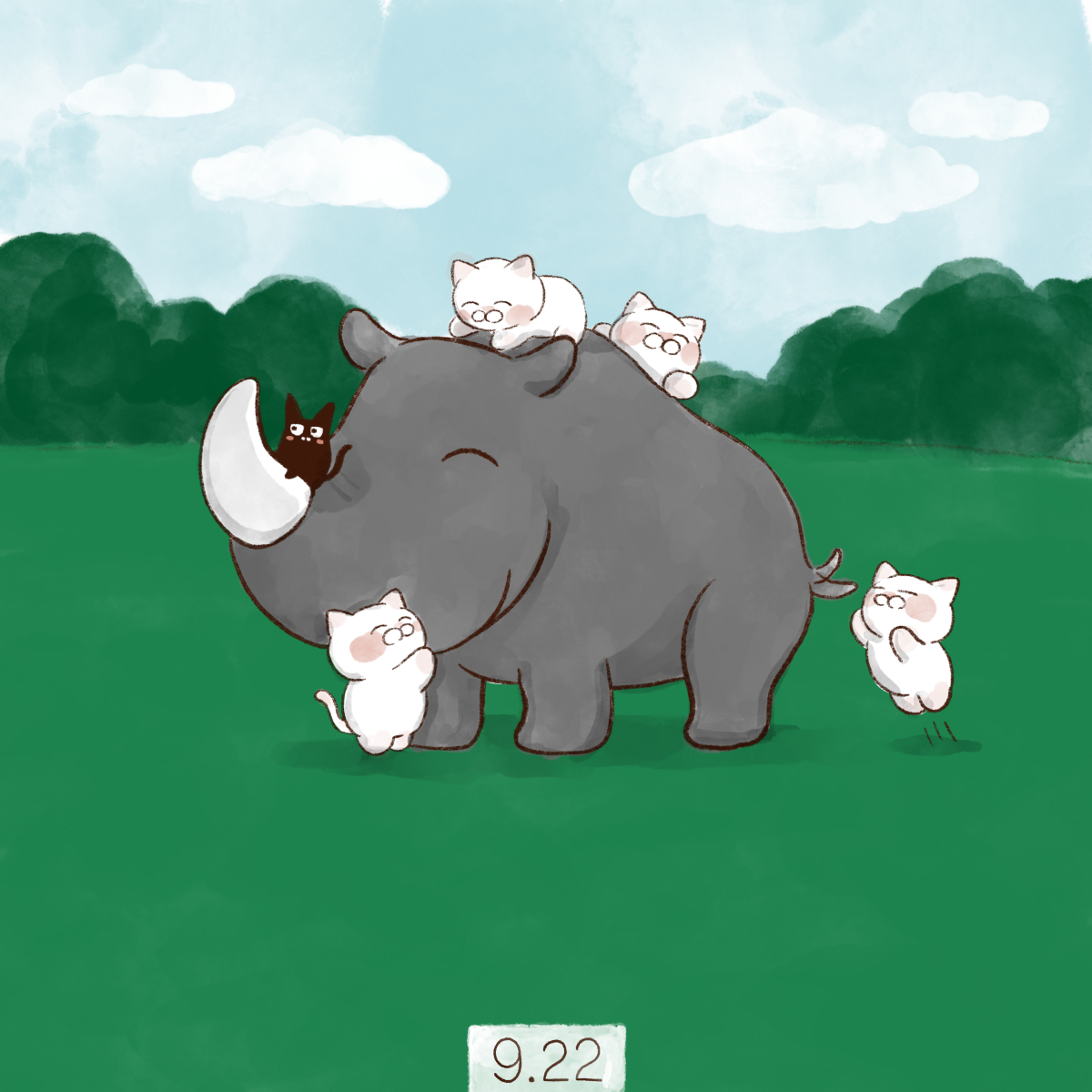yamatokotobacat's tweet photo. 9月22日【世界サイの日】 

絶滅の危機に瀕しているサイの現状の理解を広め保護するため、2010年にWWF南アフリカの提唱により制定されました。 https://t.co/G7ch26W7N8