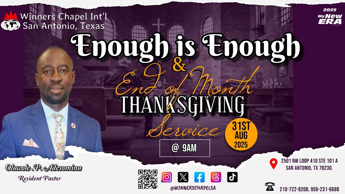 Winnerschapels1's tweet photo. Join us this Sunday for our Enough is Enough &amp; End of month Thanksgiving Service https://t.co/8xTM2IEwMd