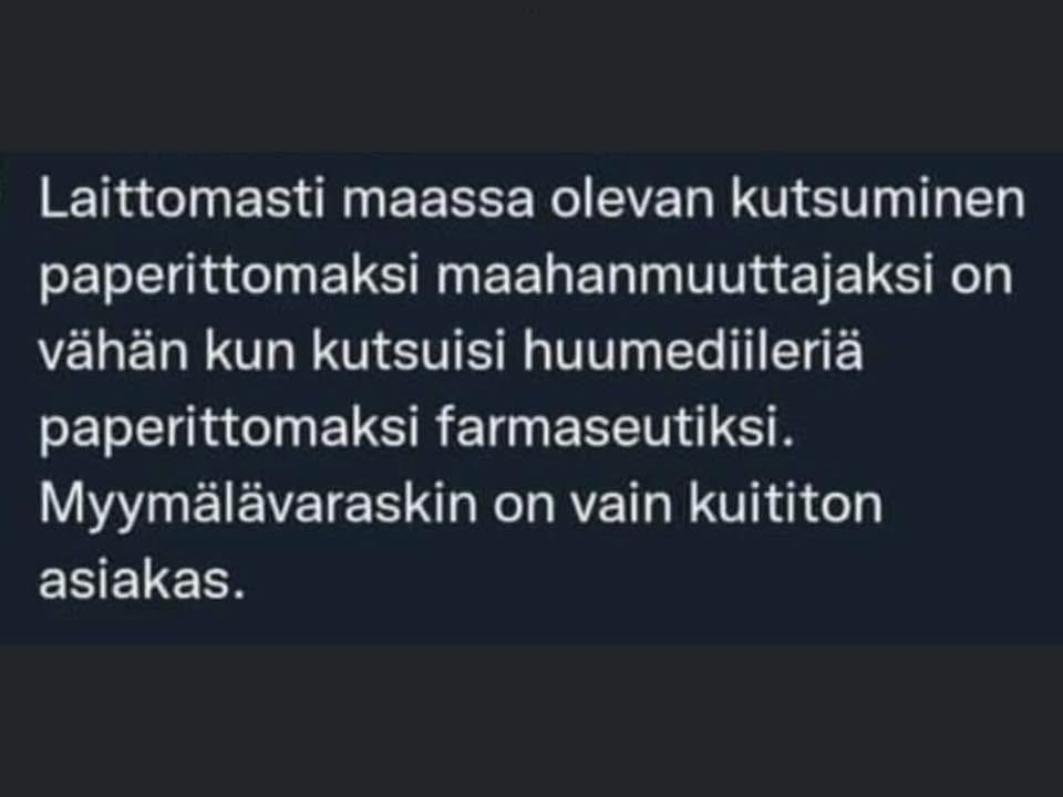 Että ei totuus unohtuisi.