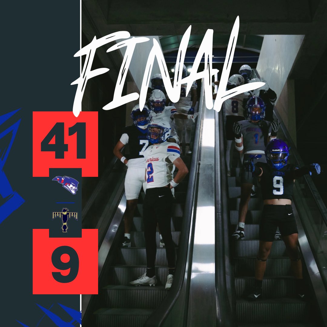 Final from the sac!!!
BLAZERS 41
T-BIRDS 9
#EAT #PoP #One11
<a href="/Americas_HS/">Nancy Torres</a> <a href="/Coach_NoeRobles/">Noe Robles</a> <a href="/JNunn_ADM/">James Nunn</a> <a href="/frontz_eric/">COACH ERIC FRONTZ</a>