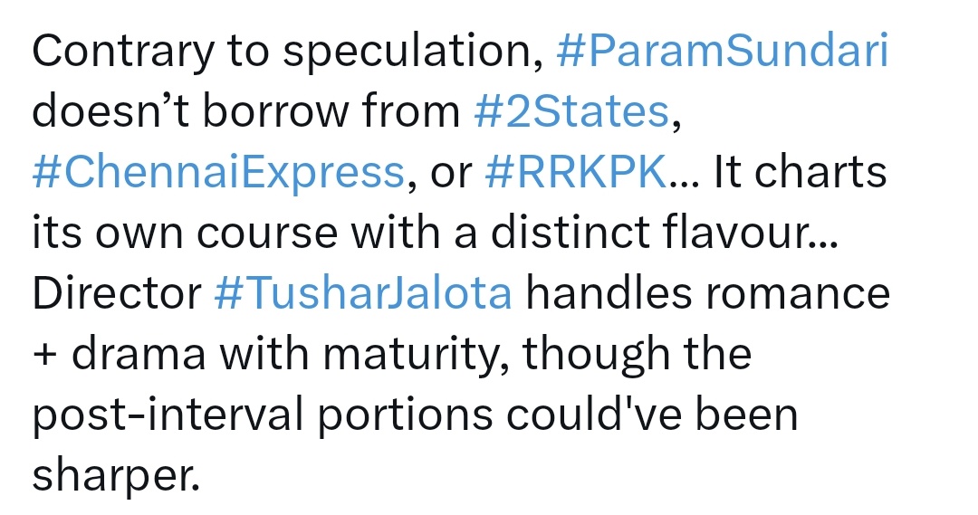 meeiinnaa's tweet photo. Even taran said indirectly about the force hate for param sundari!!! https://t.co/gHNmSaWy4F