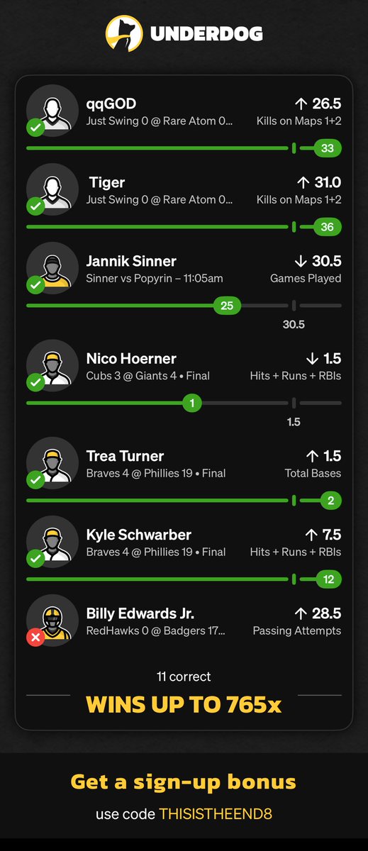 KingJamesPaylay's tweet photo. https://t.co/gu11LU0cV8 this is bullshit this better get voided ⁦@Underdog⁩ he didn’t play 2 and 1/2 quarters forget any rules in fine print it’s bs and I’d like my pick voided ⁦@Underdog⁩ ⁦@Underdog⁩ https://t.co/y477HcYlru