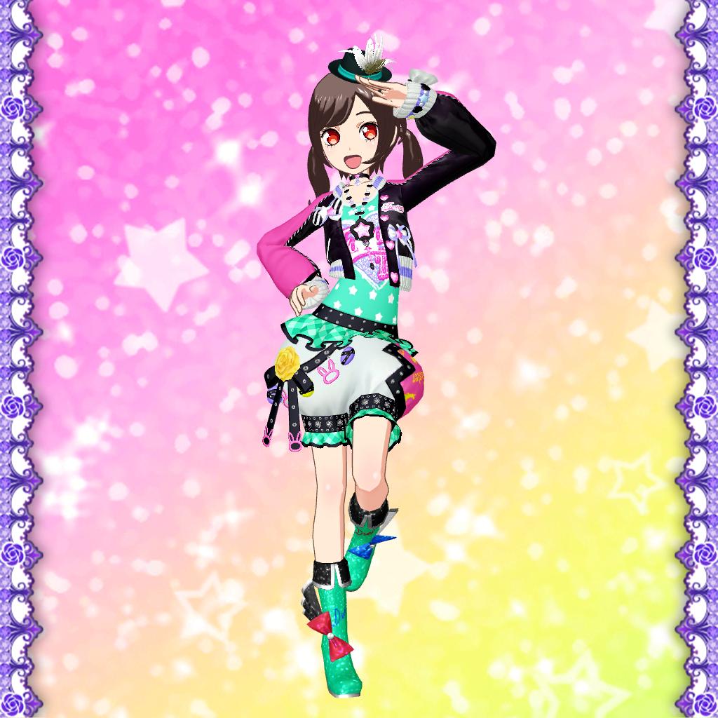 アドパラのミクコです✨️
全部異なるブランドのパーツで組みました！

トップスとボトムスのカラーが合ってる気がする(*^^*)

シューズは変更の余地あり、かなぁ(・・;)
(でも他に合いそうなのがない…)