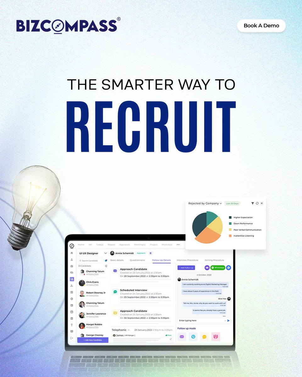 bizcompass_soft's tweet image. Hiring doesn’t have to be hard – it has to be SMART. With Bizcompass Recruitment Dashboards, you get everything you need to hire the right talent, faster.

👉 Ready to transform your hiring process?
📌 Book a Demo Today!

#SmartRecruitment #Bizcompass #RecruitmentTools