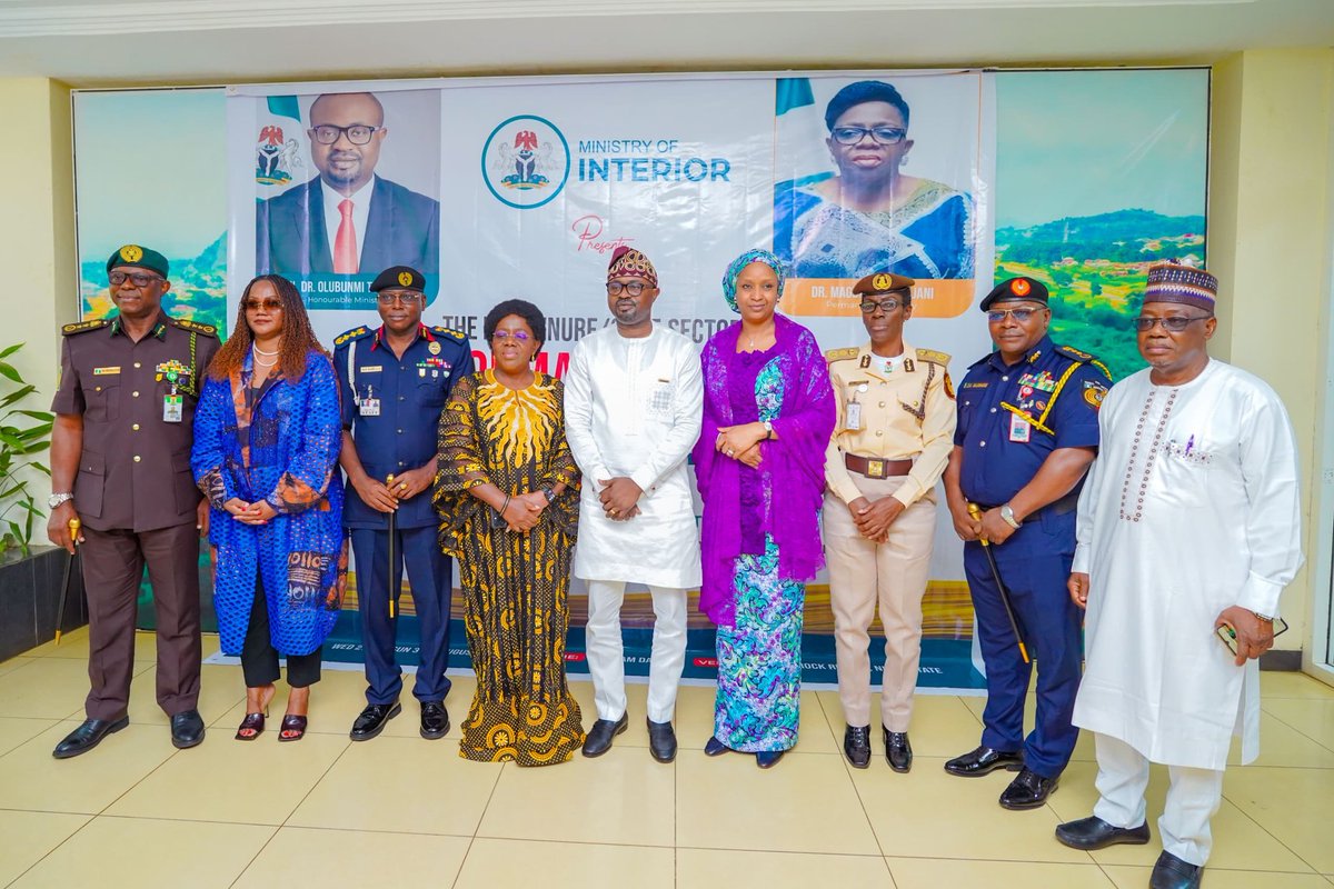 The Hon. Minister of Interior, Dr. Olubunmi Tunji-Ojo, met with the Ministry &amp; its agencies at the Mid-Tenure/2025 Retreat to review progress and set new goals.
From improving passports/visas, launching e-CERPAC, setting up Mining Marshals &amp; strengthening the fire service, to