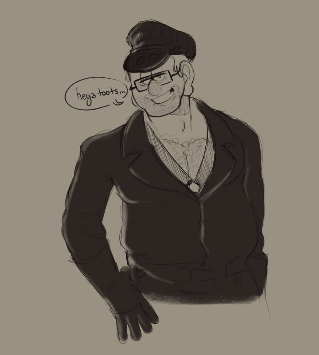 Leather daddy Stan mmm (straw page request) and I can’t draw leather so
