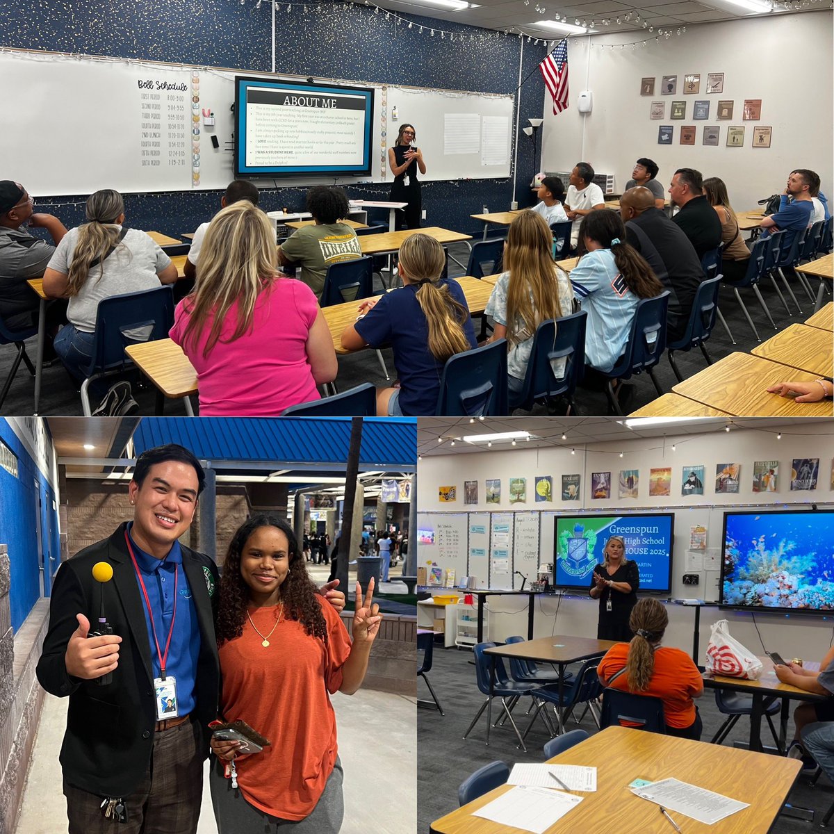 GJHS Open House 2025! Standing room only in some classrooms. For as big as CCSD is, a former senior of mine from when I taught way across town at Arbor approached me and asked if I remembered her. She was with her sibling, and she is soon enlisting in the military. Great moment!