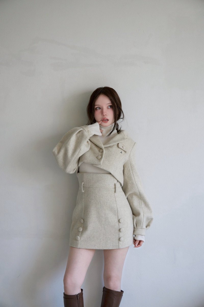 ジャケット・アウター andmary Blair short jacket andmary Blair short jacket Blair short jacket beige andmary