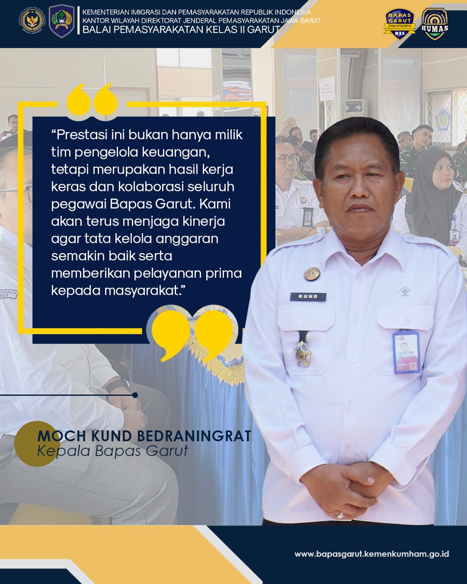 bapasgarut_'s tweet image. Bapas Kelas II Garut meraih penghargaan IKPA Kategori Sempurna (100) dari KPPN Garut untuk Semester I Tahun 2025.
Komitmen kami: pengelolaan anggaran yang profesional, akuntabel, dan tepat sasaran demi pelayanan terbaik bagi masyarakat. 💯🙌
#BapasGarut #IKPASempurna #INFO_PAS