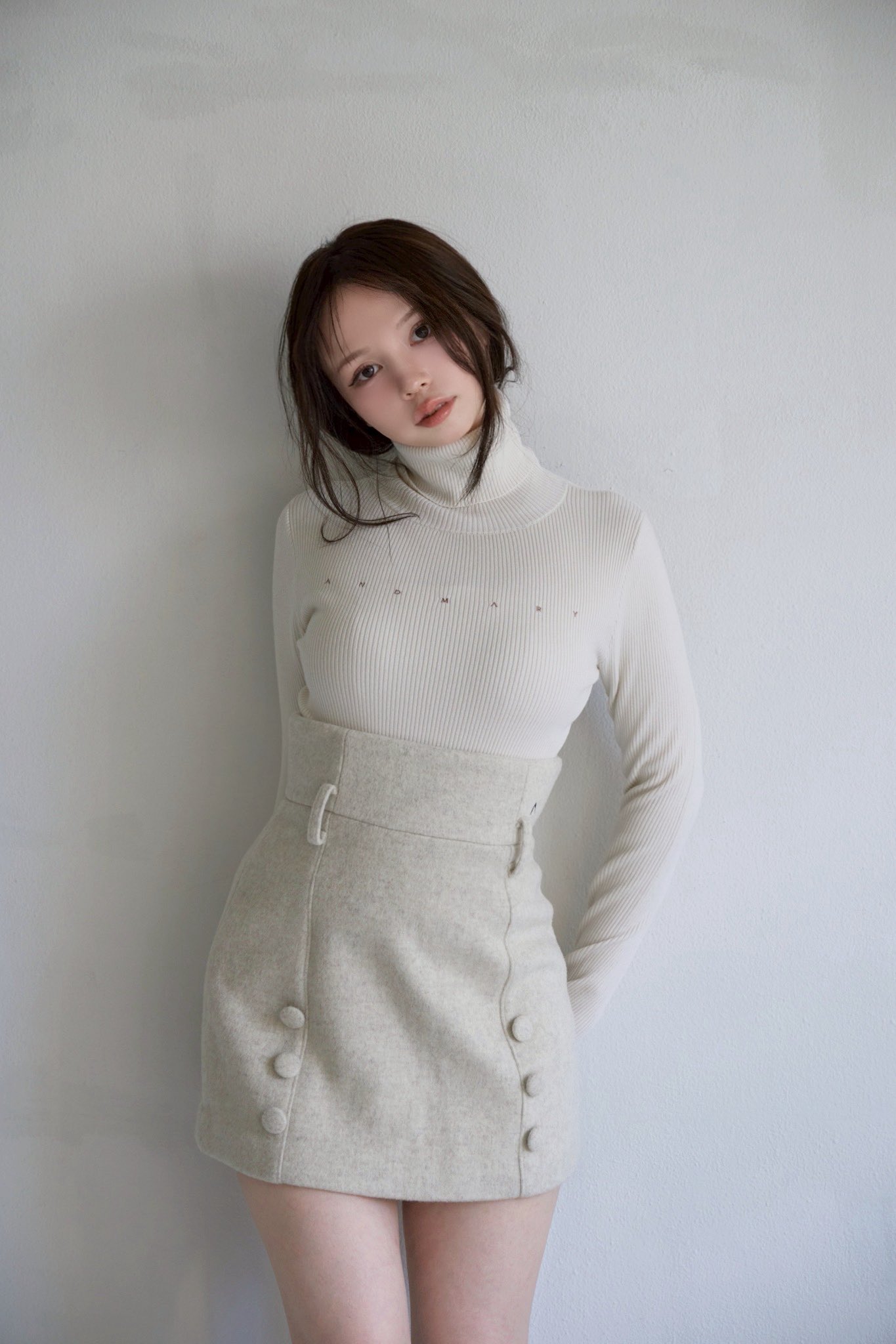 スカート Blair basic skirt andmary beige ANDMARY】Blair basic skirt