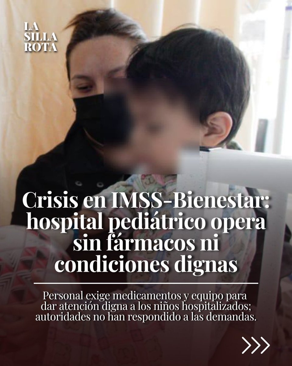 El personal médico y administrativo del Hospital Pediátrico de Coyoacán, denuncia un severo desabasto de medicamentos esenciales, como paracetamol y anestésicos, lo que ha obligado a suspender cirugías y a que los padres compren los fármacos por su cuenta.

Las enfermeras