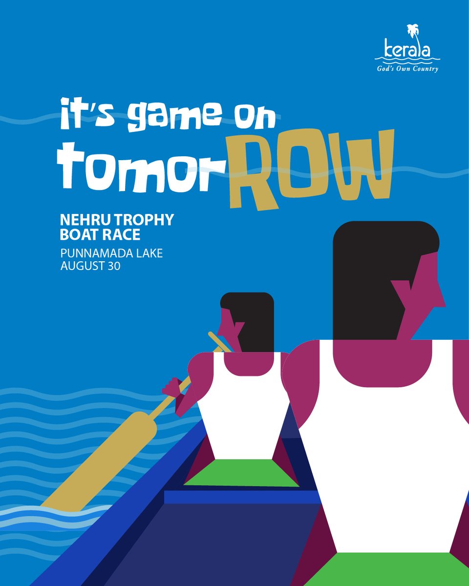 Get ready for a spectacle of speed, skill and tradition as the Nehru Trophy Boat Race plays out at the Punnamada Lake tomorrow. 

#NehruTrophyBoatRace #GreatBackwaters #BackwaterGrandPrix #SnakeBoatRace #KeralaTourism