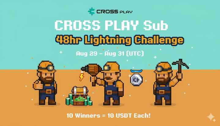 ⚡️CROSS PLAY Sub Channel - 48H Lightning Challenge⚡️

We’re bringing more life to the CROSS PLAY sub channel and will be running plenty of exclusive events here.

We’re kicking things off with a quick lightning event. Everyone will have a shot at winning some rewards!

❓How to