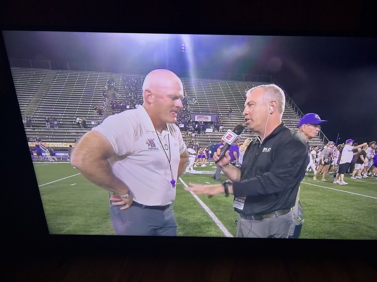FCSNationRadio1's tweet image. Blaine McCorkle, Head Coach at Northwestern State, is an absolute UNIT