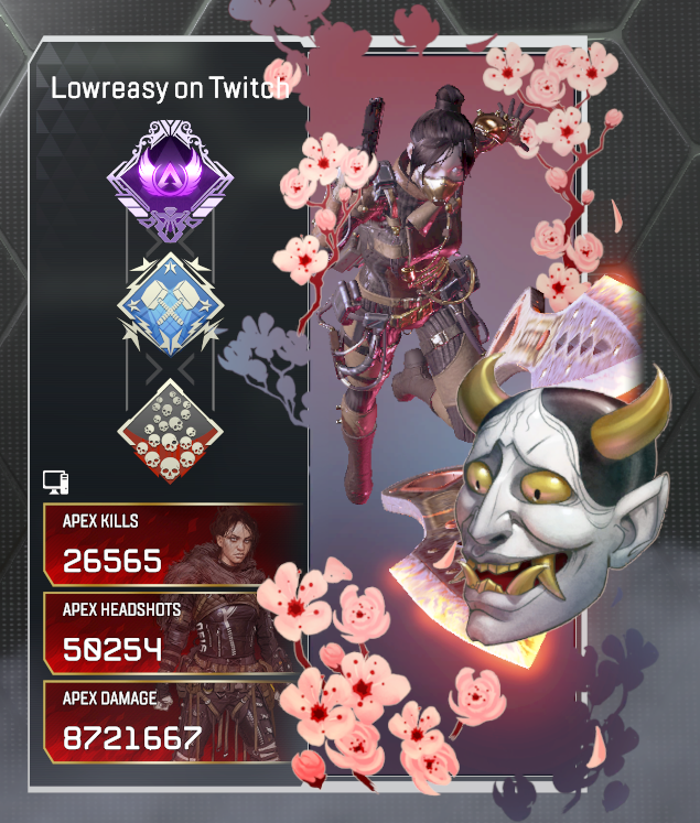 Lowreasy's tweet image. Got my 20 bomb today also hit 50k headshots on Wraith recently :3 Next is 30k on Waifu!