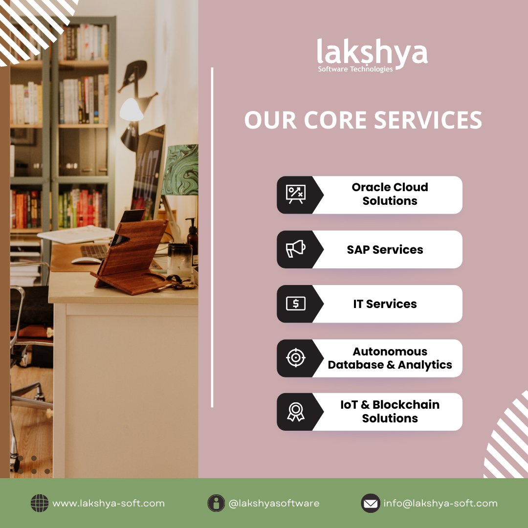 LakshyaSoftware's tweet image. 🌐 Our Core Services at Lakshya Software Technologies 🌐

🔗 Explore more: lakshya-soft.com

#LakshyaSoftware #Oracle #SAP #ITServices #Cloud #Analytics #Blockchain #IoT