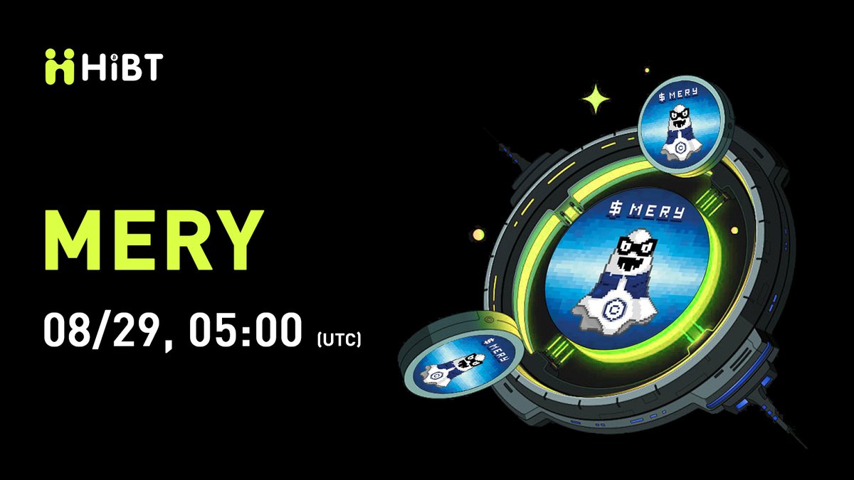 🚀 $MERY (Mistery) will soon be listed on #Hibt <a href="/Misteryoncro/">MERYCOIN</a>

🔥 Pair: MERY/USDT
💼 Network: Cronos

⏰ Trade: hibt.com/trade/MERY-USDT
✍️ Details: support.hibt.com/hc/en-us/artic…

#Mistery #Crypto #Web3 #CryptoListing