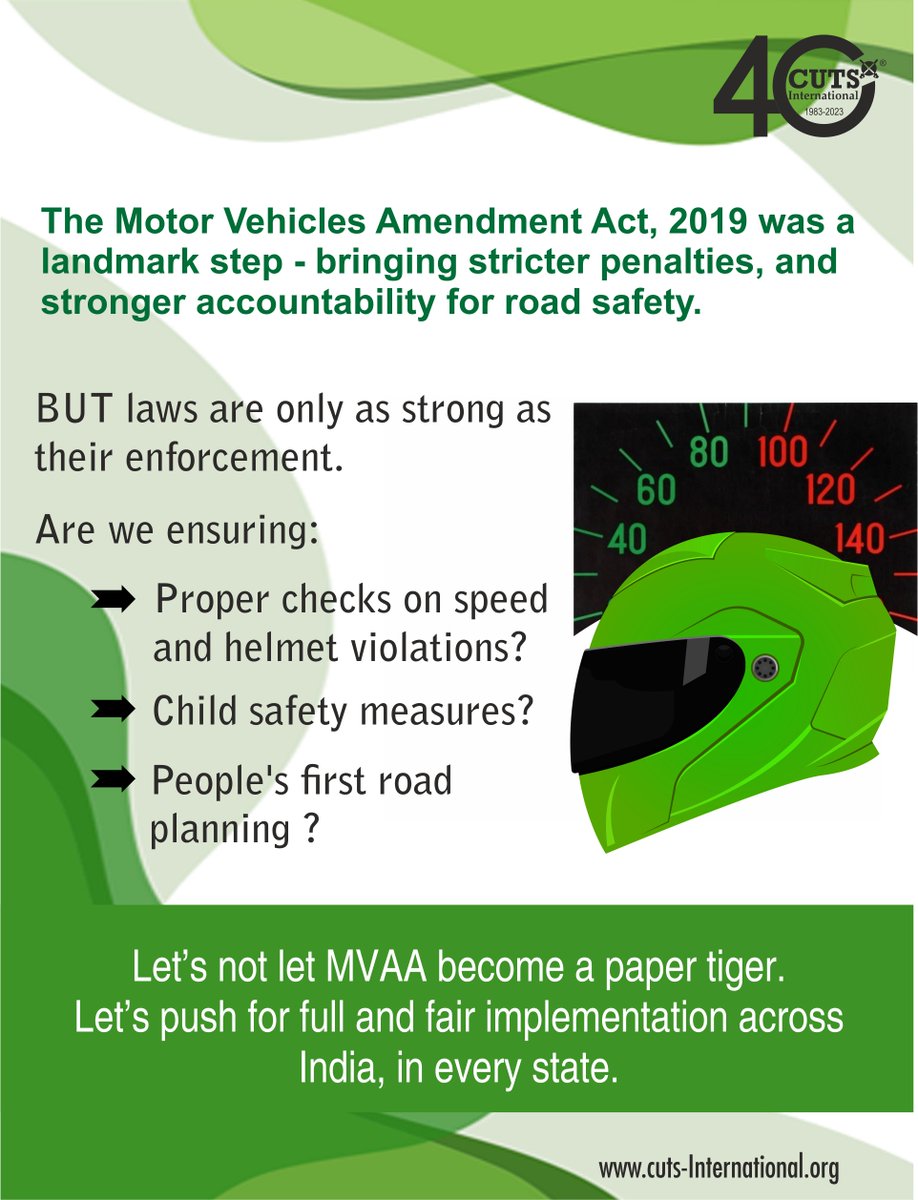 Strong laws save lives only when enforced - let’s ensure Motor Vehicles Amendment Act (MVAA) is implemented on every Indian road.
<a href="/MORTHIndia/">MORTHINDIA</a> <a href="/RajGovOfficial/">Government of Rajasthan</a>, <a href="/RSRTC_OFFICIAL/">RSRTC Raj.</a> <a href="/grspartnership/">Global Road Safety Partnership</a> <a href="/WHO/">World Health Organization (WHO)</a>  <a href="/RoadSafetyNGOs/">Road Safety Alliance</a> <a href="/kalita_mp/">Bhubaneswar Kalita MP</a>  <a href="/nitin_gadkari/">Nitin Gadkari</a> <a href="/BhajanlalBjp/">Bhajanlal Sharma</a> <a href="/hdmalhotra/">Harsh Malhotra</a> <a href="/ajaytamtabjp/">Ajay Tamta</a>