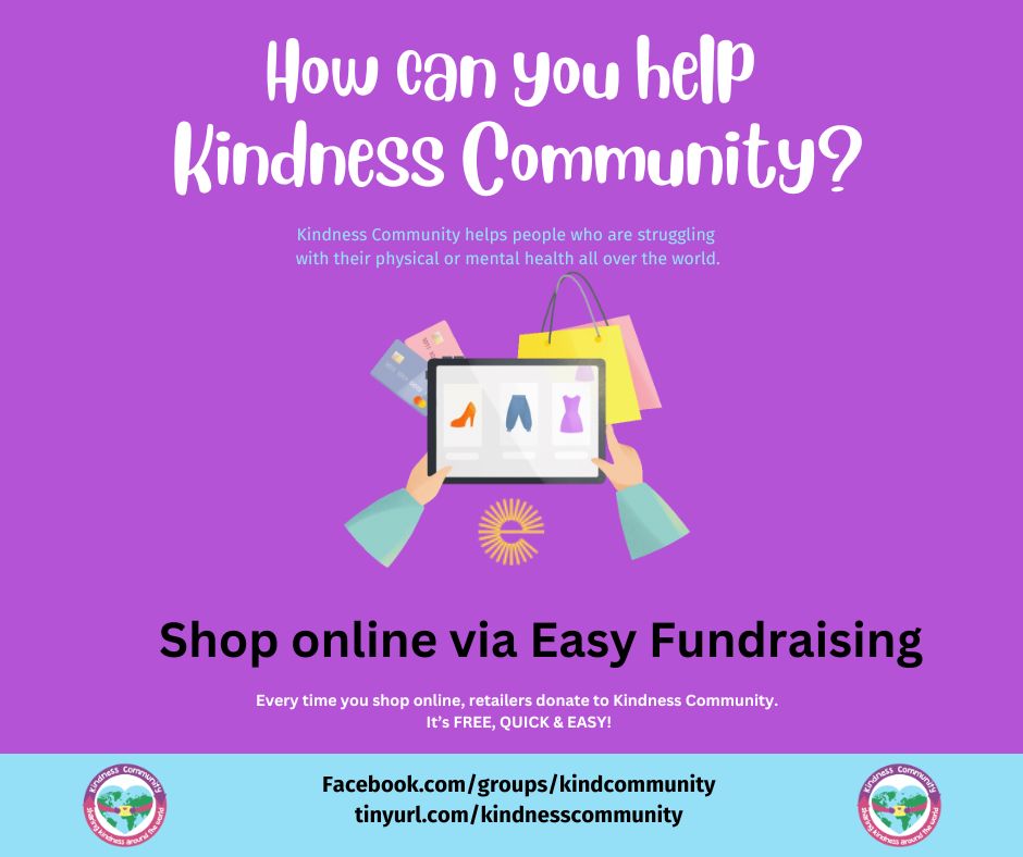AKindCommunity's tweet photo. Do you shop online? Did you know retailers donate to Kindness Community for every purchase made by clicking through easy fundraising first? It's FREE, quick and easy. https://t.co/XkEyGk2LiI https://t.co/VNFEnx4mQQ