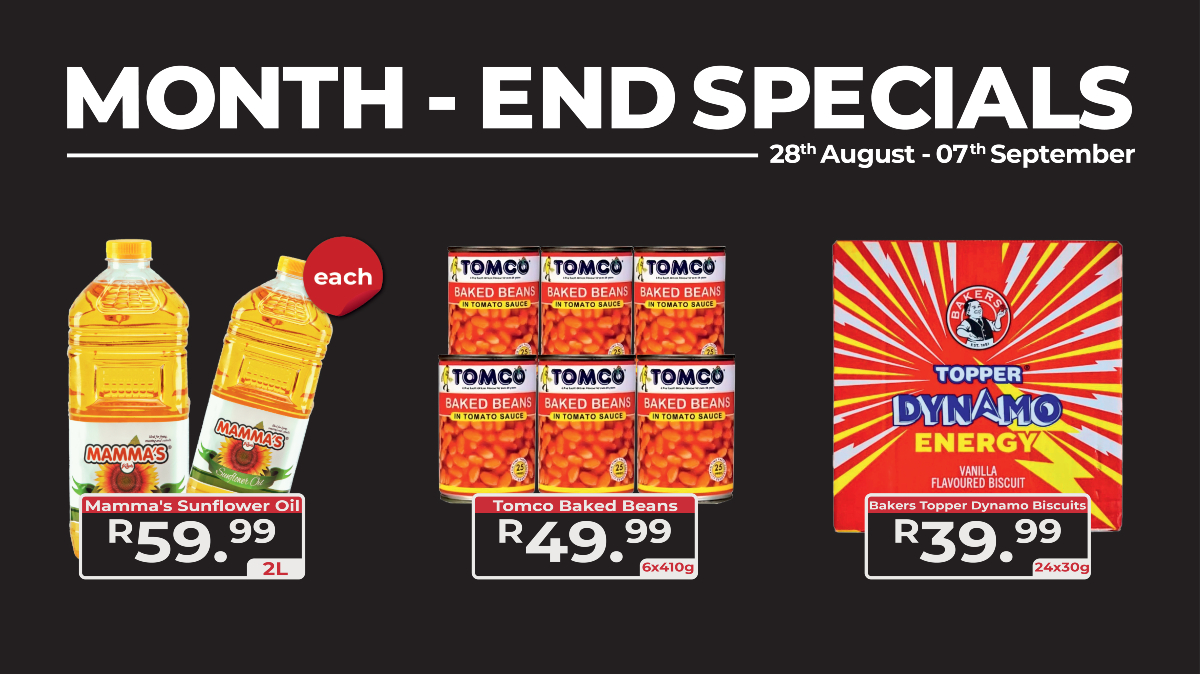 Start your month strong with pantry essentials that go the distance!
🥫 Affordable. 💥 Reliable. Available now at Roots Butchery – only while stocks last.