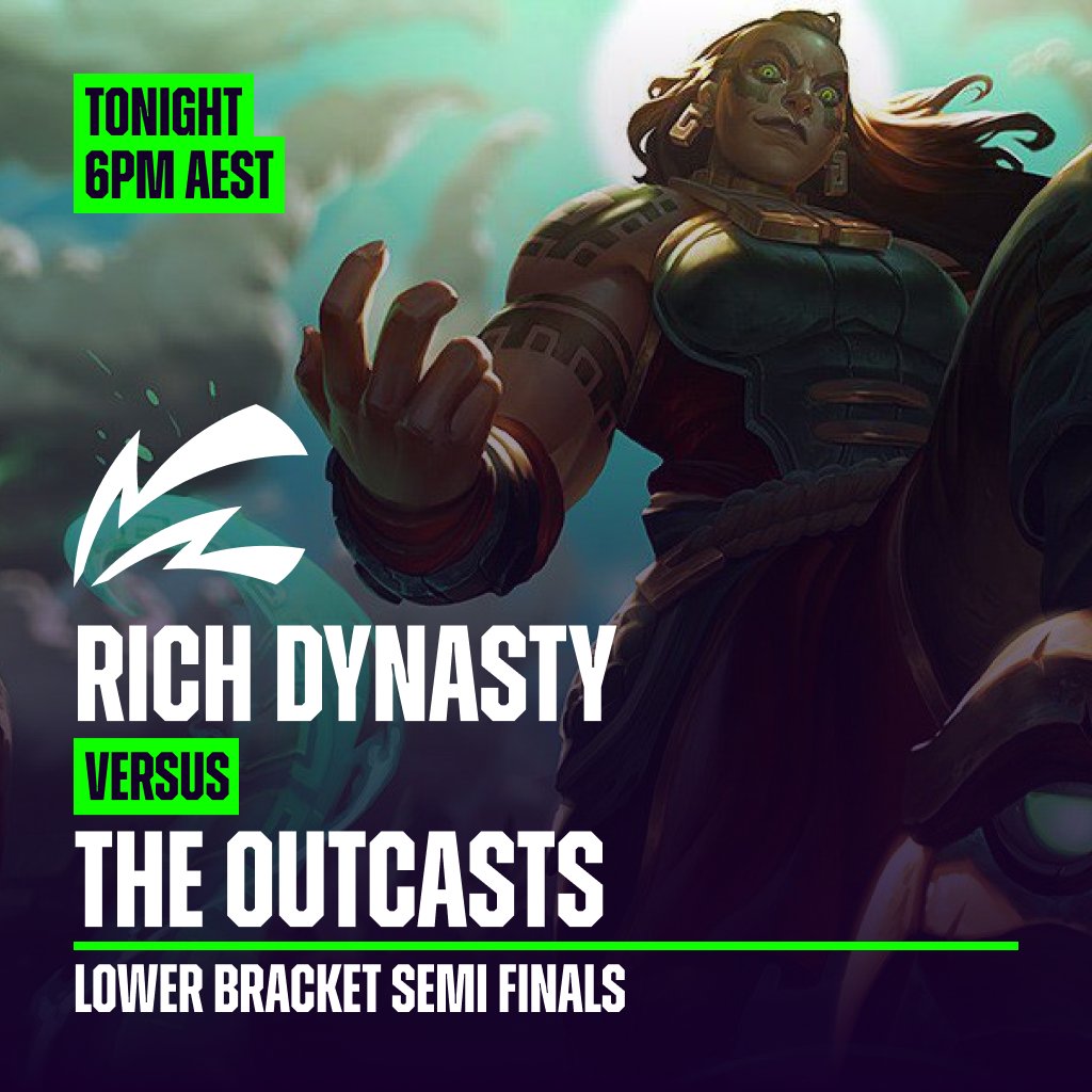 Tonight! 6pm AEST / 8pm NZST 

The OPQ Lower Bracket Semi Finals

Rich Dynasty vs. The Outcasts

See some of the Oceanic greats return from the LCO, LCP, OCS and OPL to fight their way to the finals.

TWITCH: twitch.tv/ocepromotionqu… 
YT: youtube.com/@OceaniaPromot…