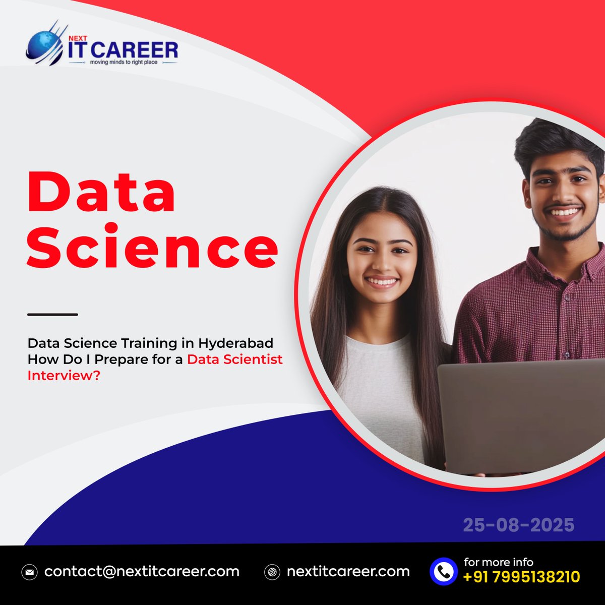 NextITCareerr's tweet image. Get started with our Data Science Training in Hyderabad and learn how to prepare effectively for a Data Scientist Interview. 🚀

🌐 nextitcareer.com
📞 +91 7995138210
Visit Blog: nextitcareer.com/blogs/data-sci…

#DataScience #DataScientist #DataScienceTraining #NextITCareer