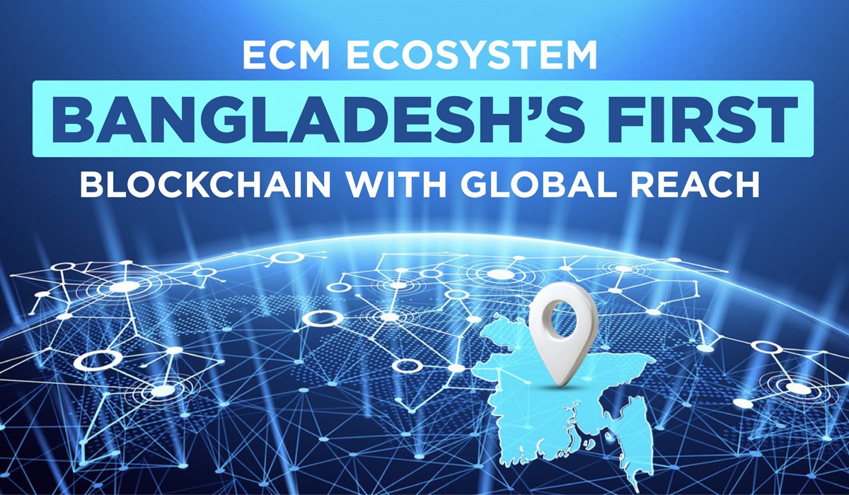 The ECM Blockchain has set a new milestone as the first blockchain project initiated by Bangladeshi entrepreneur Tanvirul Islam Prince with global reach. Often described as Bangladesh’s 1st blockchain initiative on a global scale, ECM Blockchain is being developed as a