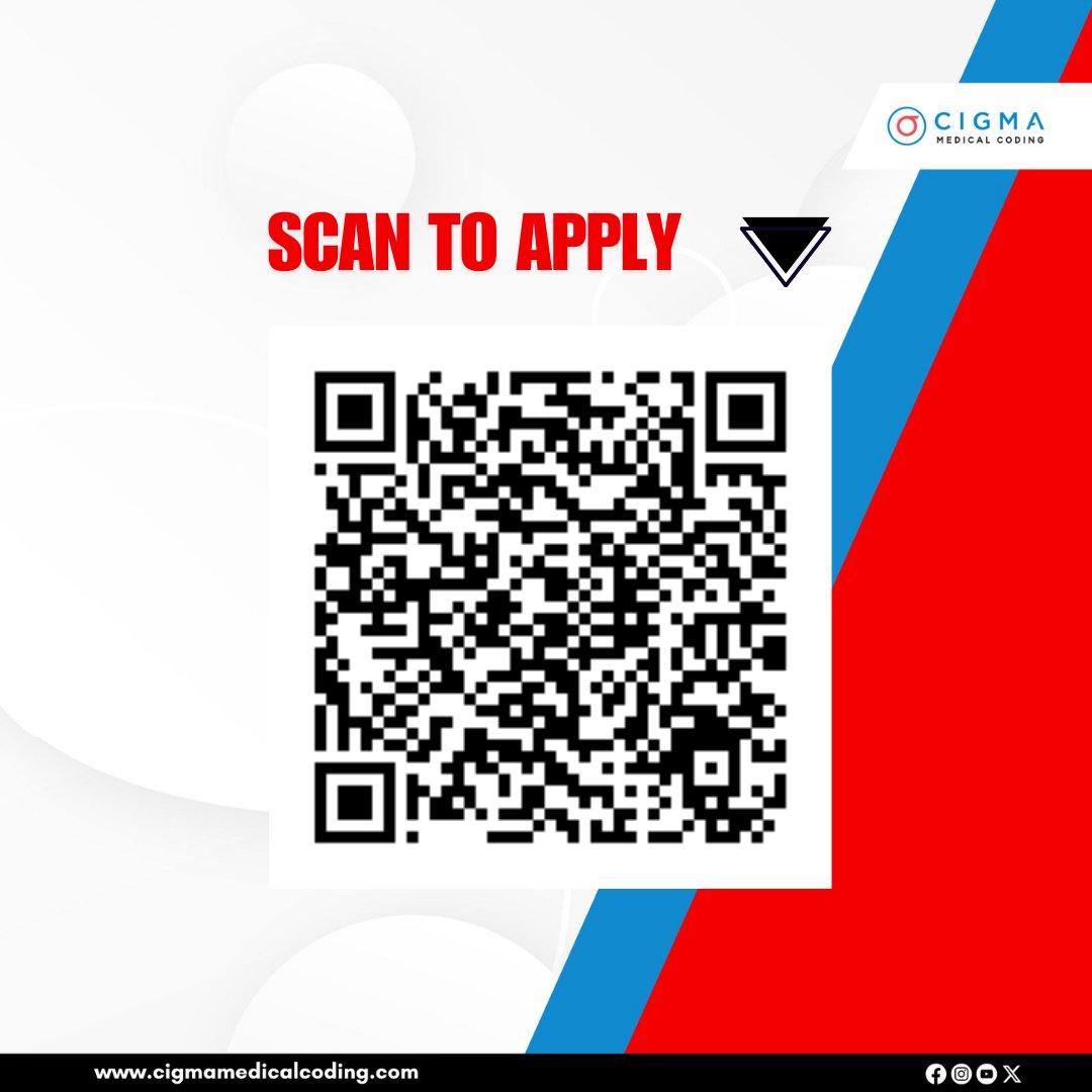 cigmahealthcare's tweet image. Vacancy for Medical Coding Fresher (Radiology)
Kickstart your medical coding career with India’s 1st AAPC-Approved Academy – Cigma Medical Coding!
Apply Now: cigmamedicalcoding.com/job-vacancies/…
#MedicalCodingJobs #RadiologyCoding #CigmaMedicalCoding #MedicalCodingFresher #CoimbatoreJobs