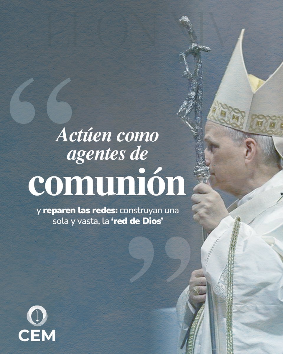 Estamos llamados a ser tejido vivo de comunión.
Cada gesto de amor, cada palabra de verdad y cada acto de fraternidad repara las grietas y fortalece la gran red de Dios.

<a href="/Pontifex_es/">Papa León XIV</a>