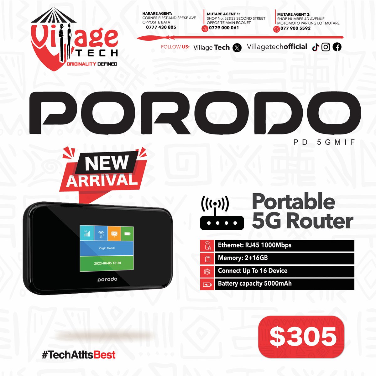 VillageTechOff's tweet image. PORODO NEW ARRIVALS 

Elevate your daily routine with our sleek, functional range of products. From chargers to smartwatches, we simplify your life on-the-go.

#TechAtItsBest