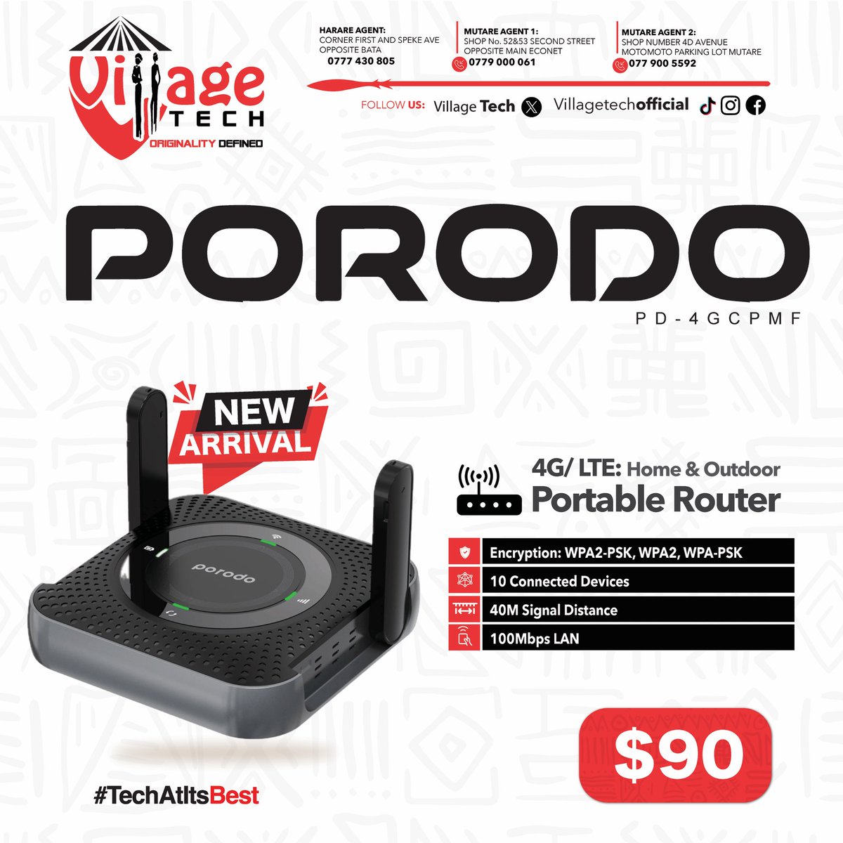 VillageTechOff's tweet image. PORODO NEW ARRIVALS 

Elevate your daily routine with our sleek, functional range of products. From chargers to smartwatches, we simplify your life on-the-go.

#TechAtItsBest