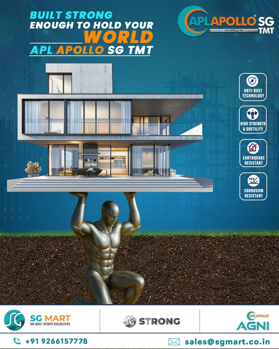 sgmart_official's tweet photo. August ends, but true strength never fades. 💪

APL Apollo SG TMT - holding your world strong today, tomorrow &amp; always. 🌍

👉 Web: https://t.co/OmRODONN79
📞 Call: +91 9266157778

#Venezuela #SGMART #SoniaGandhi #Eagles #NationalSportsDay2025 #TMT #Devara #King100 https://t.co/sZSDEkY2C2
