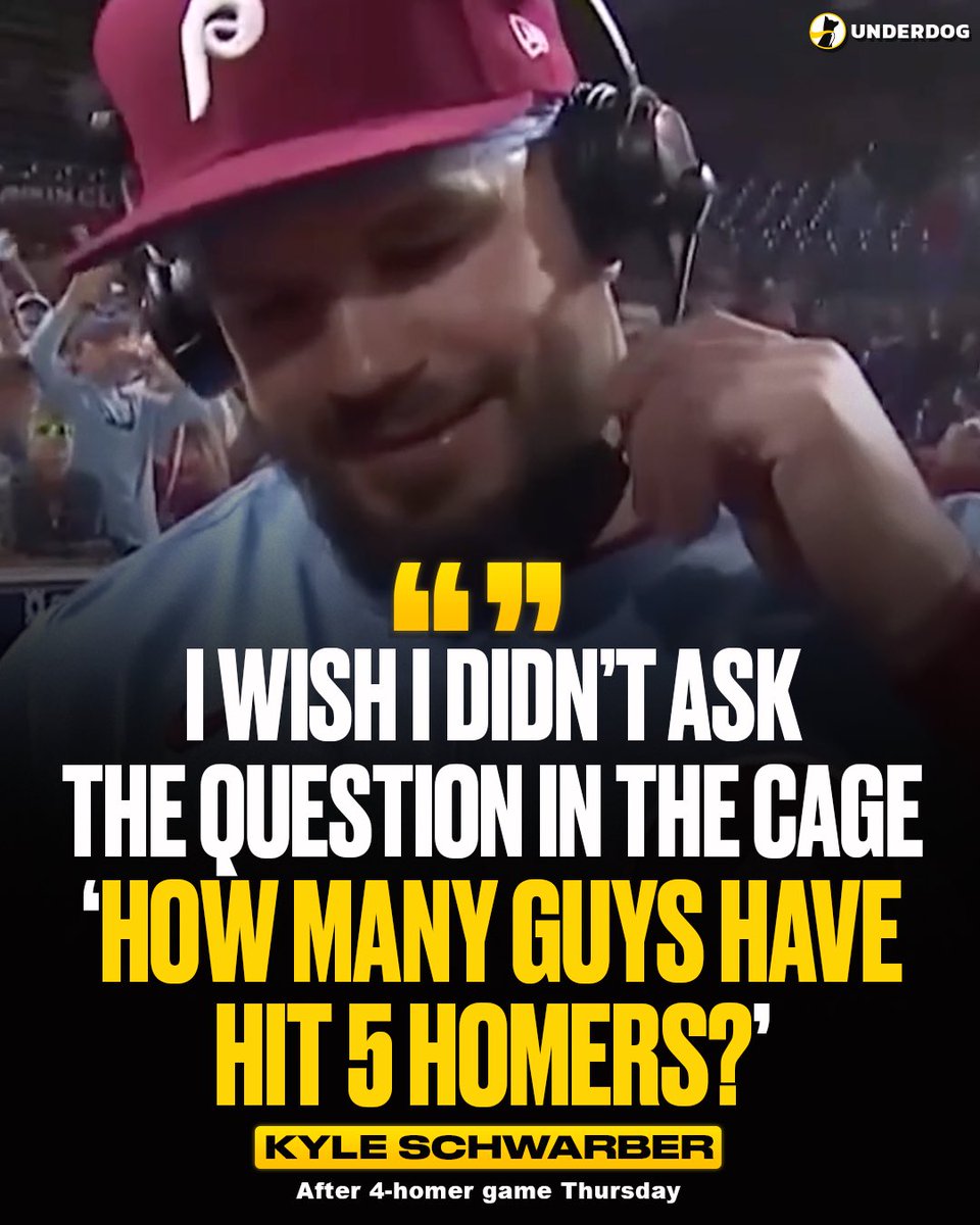 Schwarber jinxed himself 😆