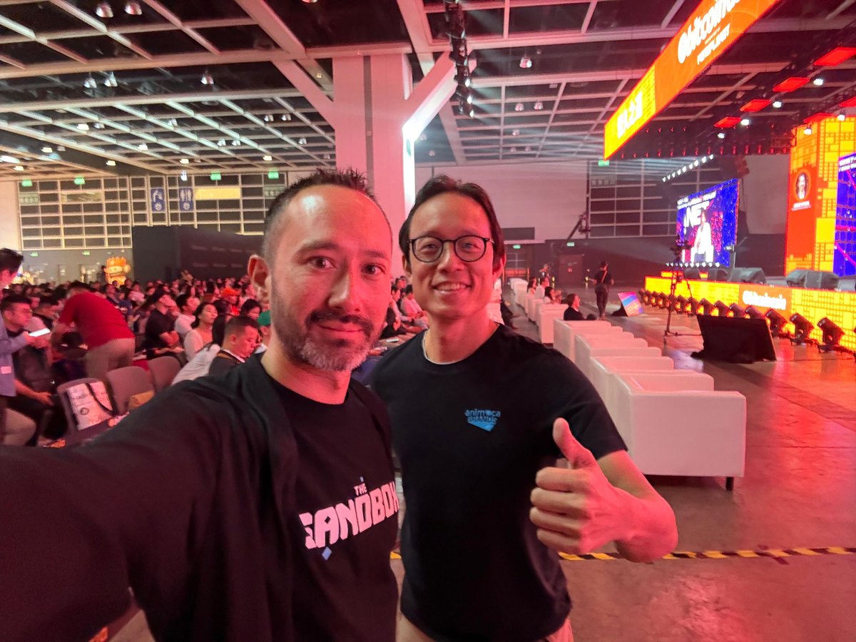 About to go on stage to talk about the exciting future web3, culture, ID,  the open metaverse and the incredible potential of @TheSandboxGame together  with my friend and partner @borgetsebastien co-founder of