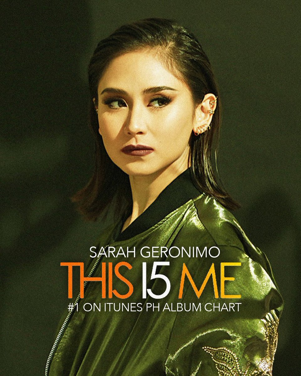 Seven years later and still unstoppable. ✨
Sarah Geronimo’s 'This 15 Me' Album is back at #1 on iTunes PH Album Chart!

#SarahGeronimo #This15Me