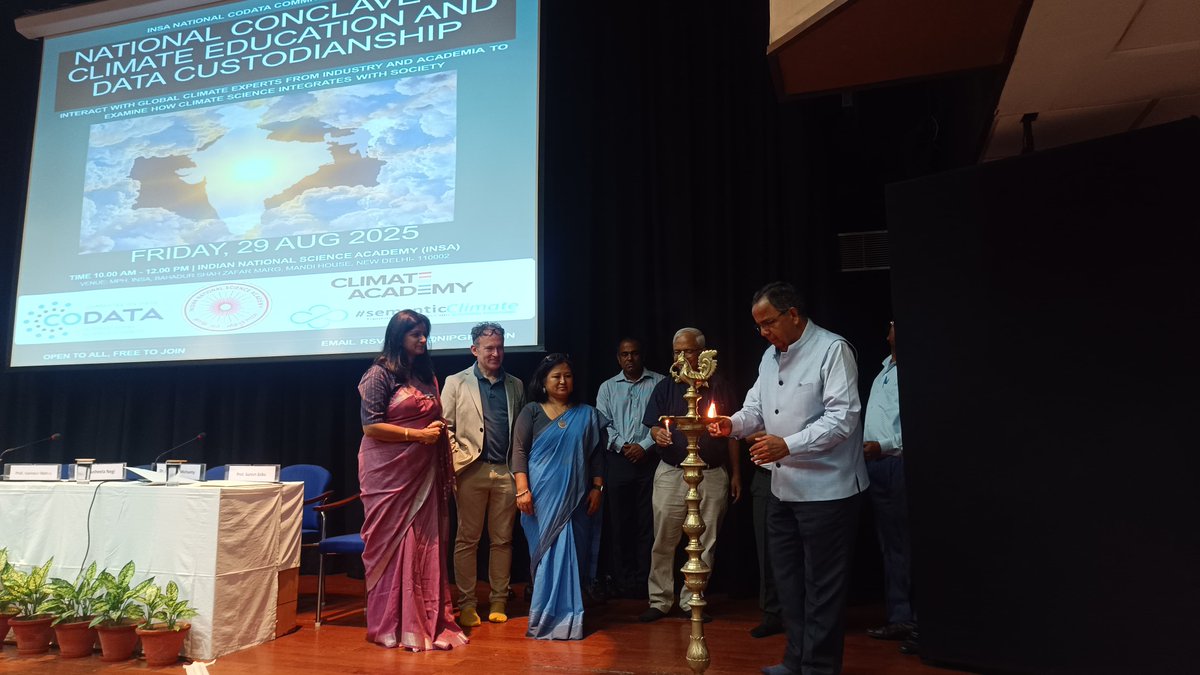 #semanticClimate (@semanticclimate) on Twitter photo Inauguration began with the ceremonial lamp lighting, symbolizing the start of a journey towards knowledge, wisdom, and collective action for a sustainable future. <a href="/gilienv/">Gitanjali Yadav</a> <a href="/insa_academy/">Indian National Science Academy (INSA)</a> Inauguration began with the ceremonial lamp lighting, symbolizing the start of a journey towards knowledge, wisdom, and collective action for a sustainable future. <a href="/gilienv/">Gitanjali Yadav</a> <a href="/insa_academy/">Indian National Science Academy (INSA)</a>