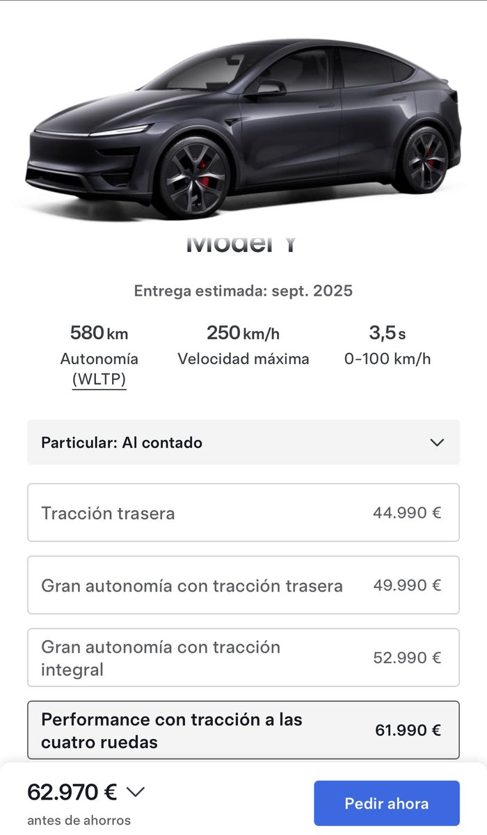 Pues se trataba del Model Y Performance…