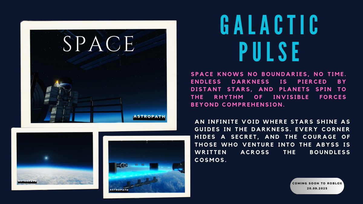 PCGameStudio1's tweet image. Many worlds. One path.
Each place hides its own secrets.
This is not just Roblox.
This is AstroPath 🚀✨
#AstroPath #Roblox #NextGenGaming