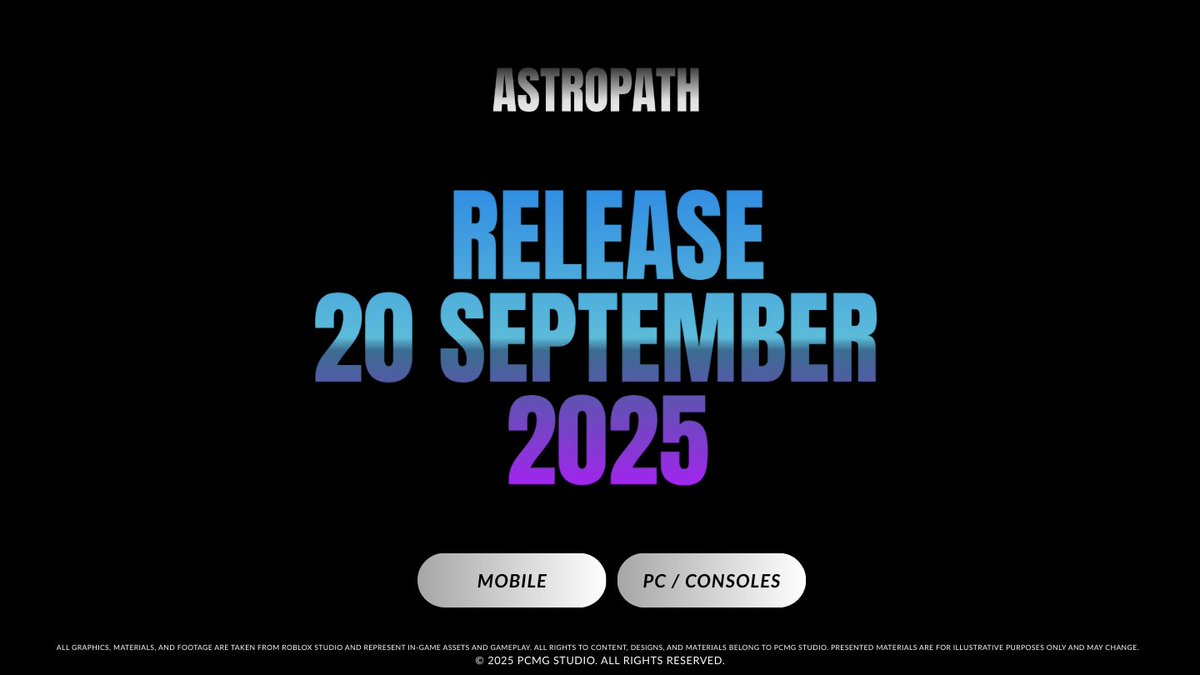 PCGameStudio1's tweet image. Many worlds. One path.
Each place hides its own secrets.
This is not just Roblox.
This is AstroPath 🚀✨
#AstroPath #Roblox #NextGenGaming