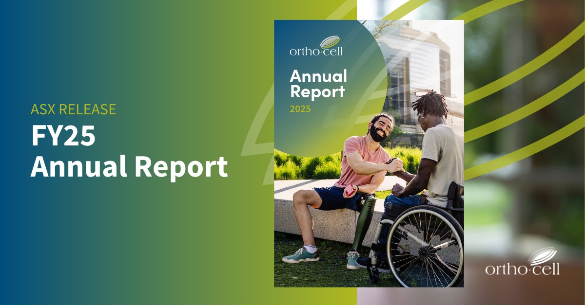 Orthocell has today published its Annual Report for FY25. Click here to read the full report: bit.ly/OCC-FY25-Annua…
$OCC #Orthocell #innovation #regenerativemedicine #global #nerve #nerverepair #UnitedStates #healthcare