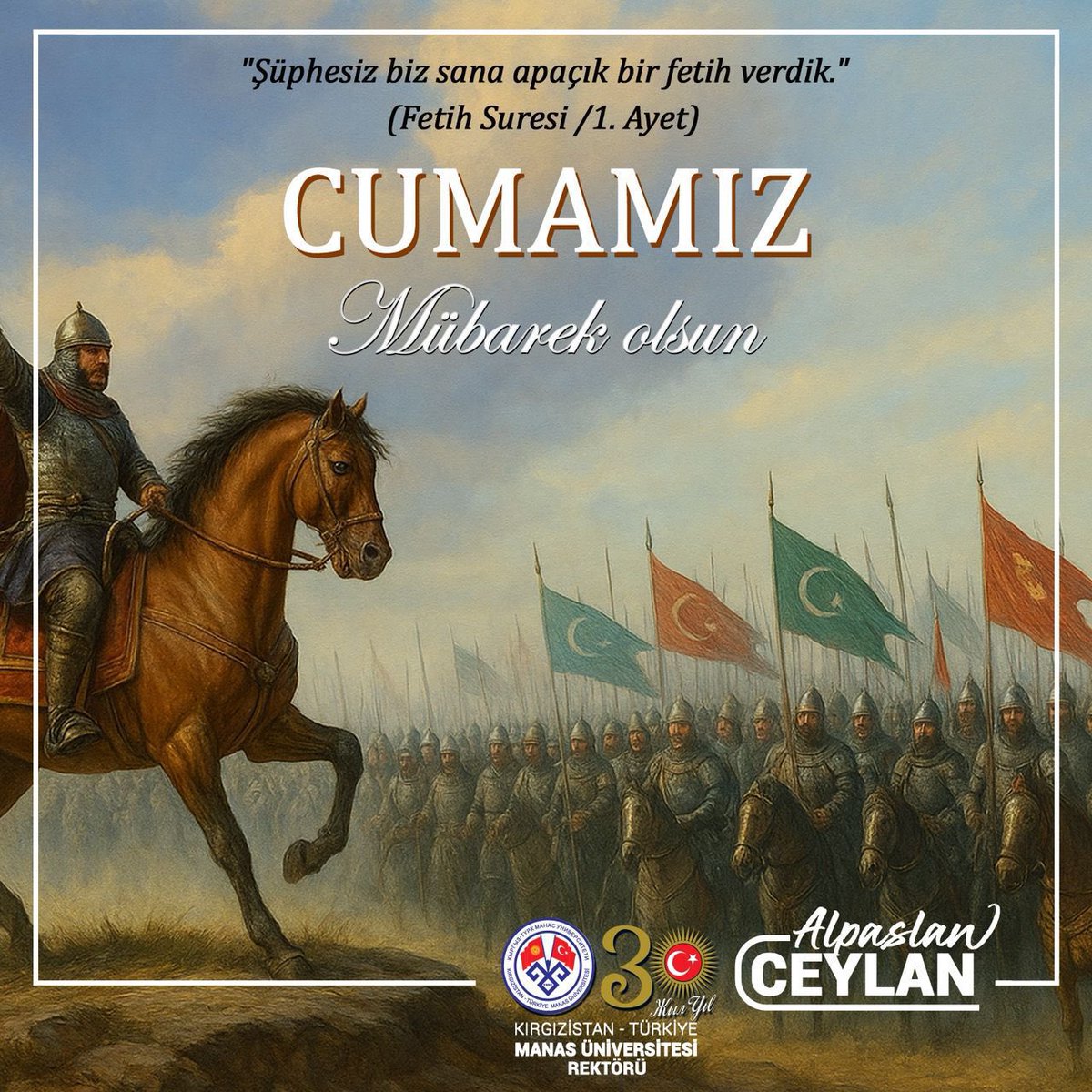 “Şüphesiz biz sana apaçık bir fetih verdik.” 
(Fetih Suresi /1. Ayet)

Rabbim bu Cuma’da gönüllerimizi imanla, dualarımızı kabul ile; Filistin’i ve tüm mazlum beldeleri de adalet ve özgürlükle fethetsin. Cumanız mübarek olsun.

#hayırlıcumalar