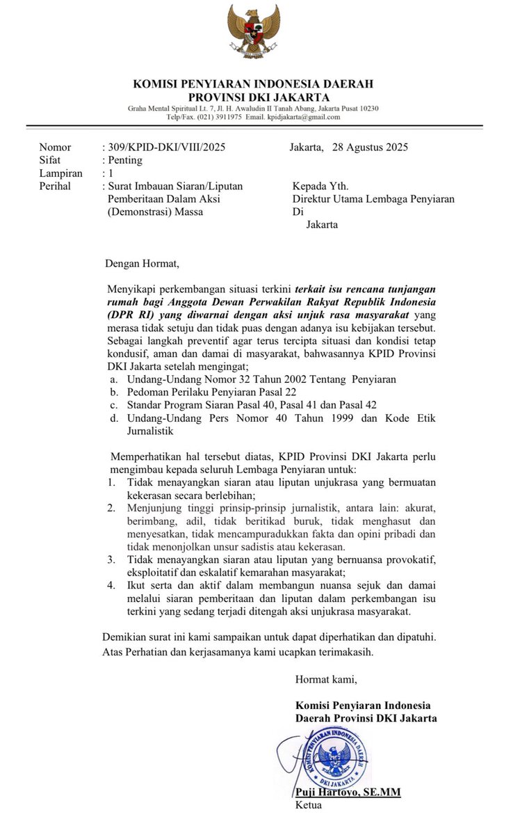 hasyimmah's tweet image. Ada yang bilang saya lebay ngetwit di bawah ini.

Dsn ternyata terbukti bahwa ada "pengondisian" untuk siaran dari KPI.