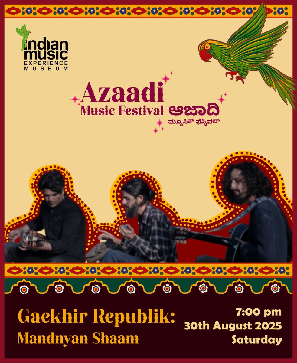 Mandyan Shaam by <a href="/gaekhirrepublik/">Gaekhir Republik</a> - Kashmiri voices of grief, resilience &amp; hope. Experience identity through song at #AzaadiMusicFestival

indianmusicexperience.org/azaadi-music-f…
.
.
#GaekhirRepublik #KashmiriMusic #FreedomThroughMusic #IndianMusicExperience