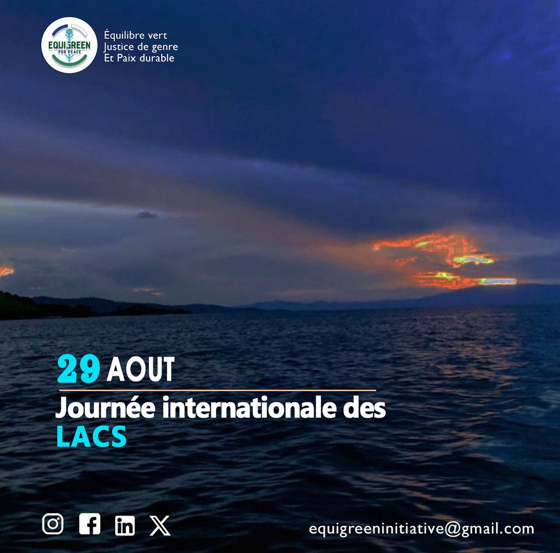 equigreen's tweet image. 🌍💧 En cette #JournéeDesLacs, Equigreen for Peace réaffirme son engagement pour la protection et la salubrité des lacs en #RDC.
Un lac sain = un peuple en bonne santé 😊
Agissons ensemble contre la pollution &amp;amp; pour des écosystèmes durables.
#Lacs #Environnement