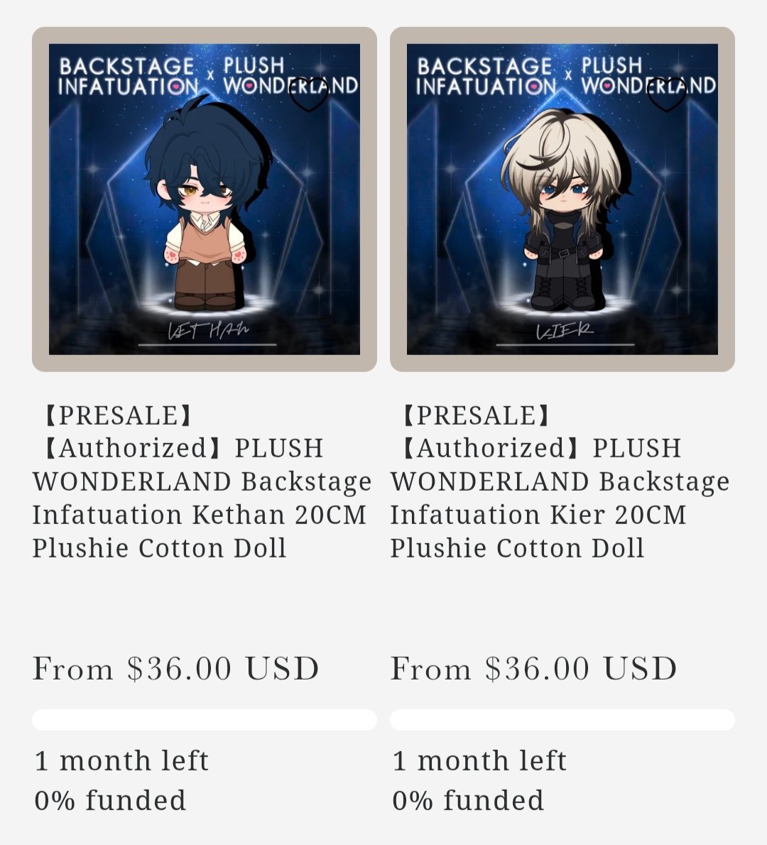 Hello Luminas! The plushies are now up for presale. Let's go with this journey together where we bring them to life! 💪

plushwonderland.com/collections/ba…

#BackstageInfatuation_VN