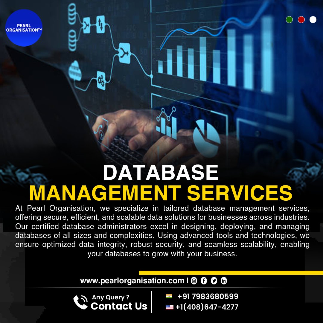 pearlorgs's tweet image. Secure, scalable & efficient database management solutions 🔐 Optimize performance & grow with Pearl Organisation!
🌐 pearlorganisation.com
📞 +91 7983680599 | +1(408)647-4277
#PearlOrganisationReviews #DatabaseSolutions