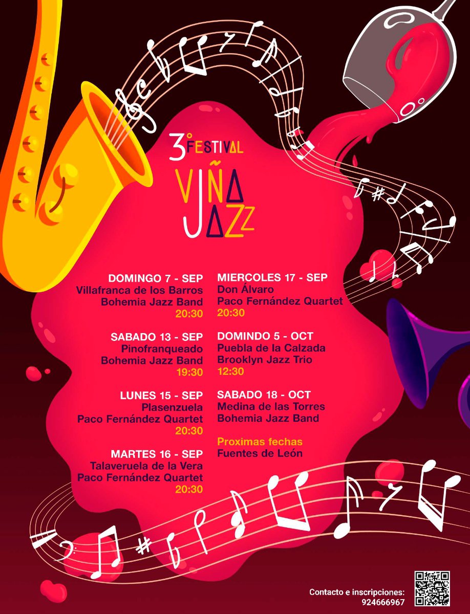 📷Un brindis por la Ciencia
📷Domingo 7 de Septiembre
📷 20:30 h Villafranca de los Barros
📷Inscripciones en el enlace y código QR y en la Oficina de Turismo de Almendralejo, en el 📷 924666967