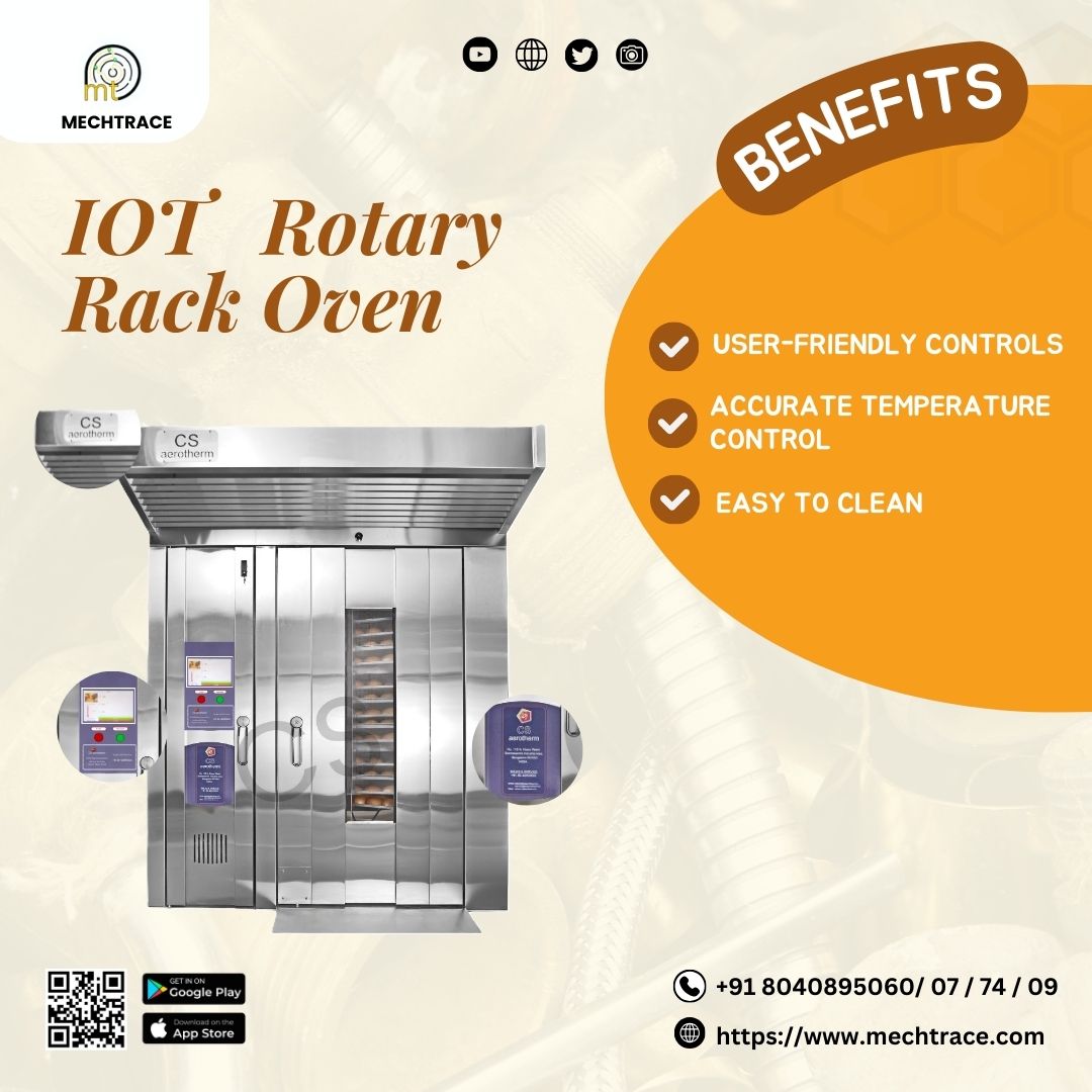 mechtrace's tweet image. “Control, monitor, and bake with precision—IoT Rotary Rack Oven makes it possible!”
Tel - +91 8040895060/ 07 / 74 / 09
mechtrace.com
#SmartBakery #IoTRackOven #BakeryInnovation #ConsistentBakes #IoTTechnology